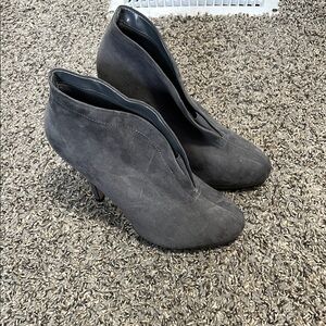 Apt. 9 Gray Heeled Boots with Suede Finish
